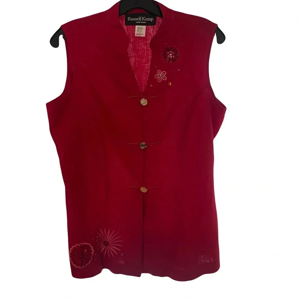 Russell Kemp red sleeveless top size 12